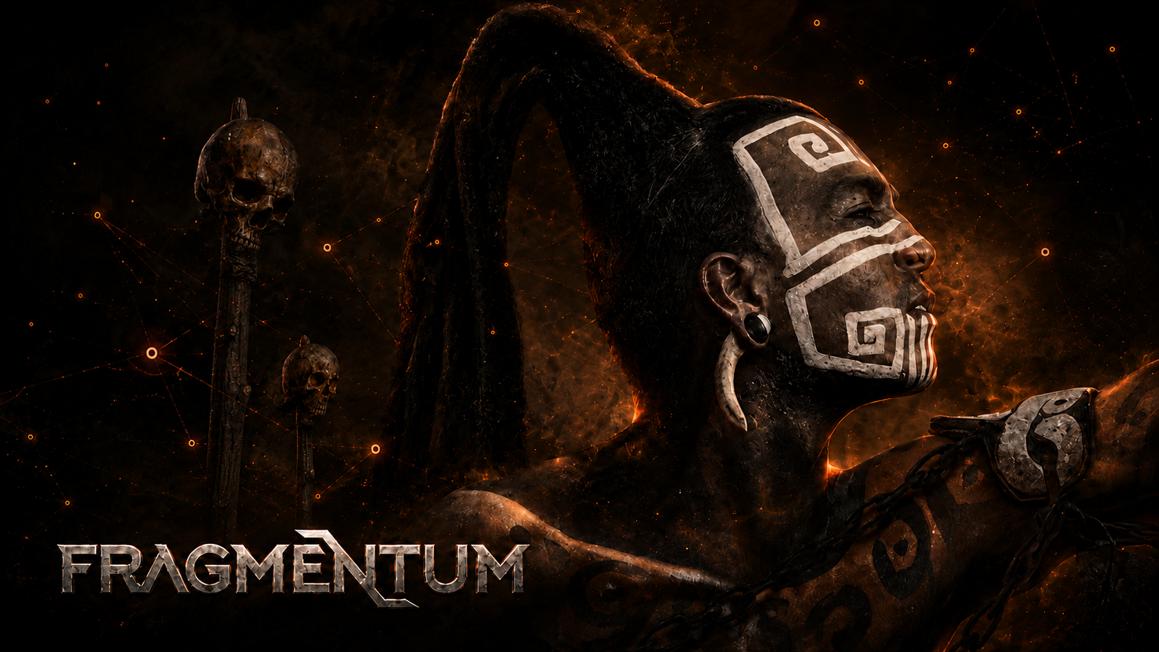 Dark editorial artwork representing the metal band Fragmentum