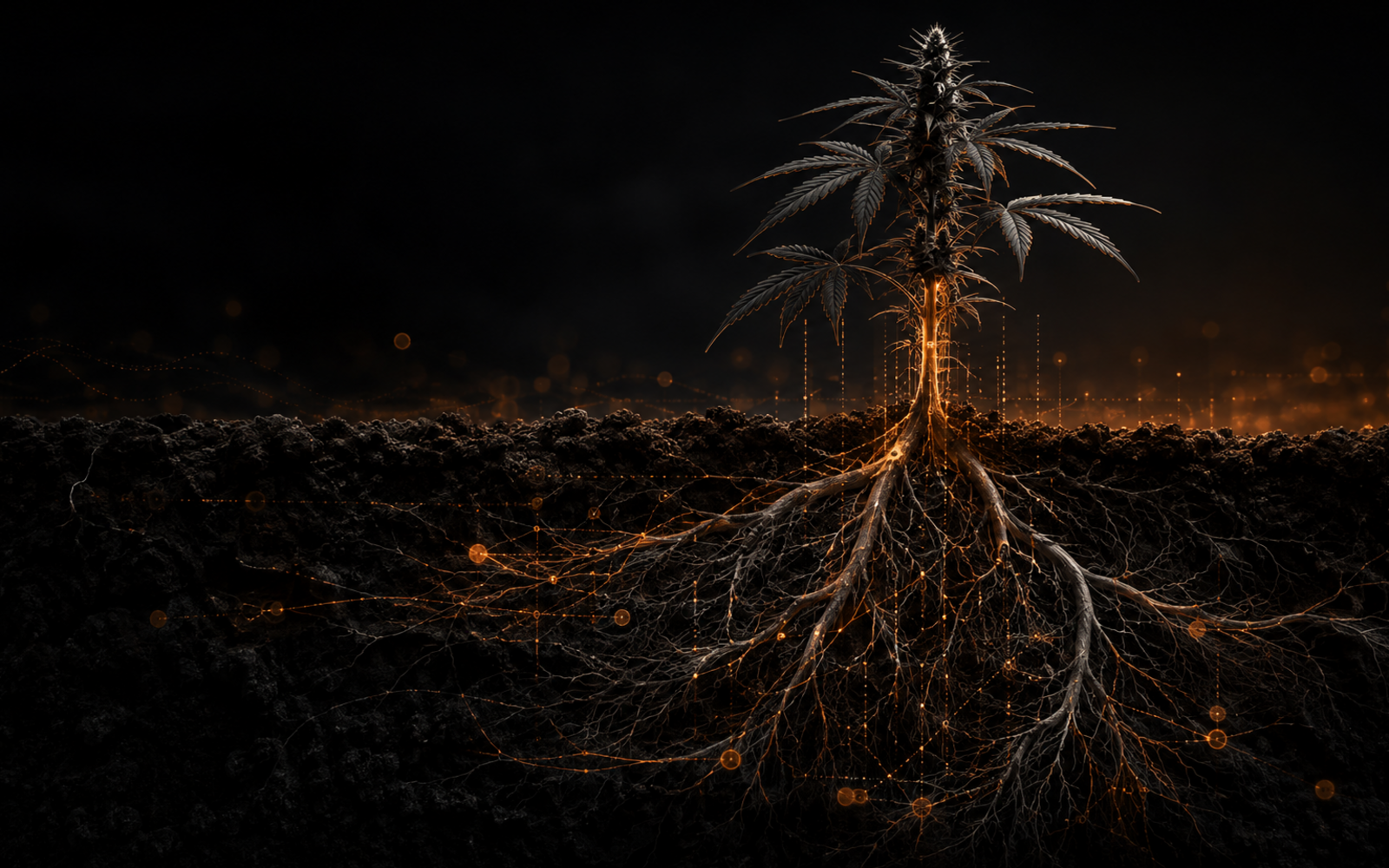 Plant-based remediation restoring contaminated soil through connected root systems
